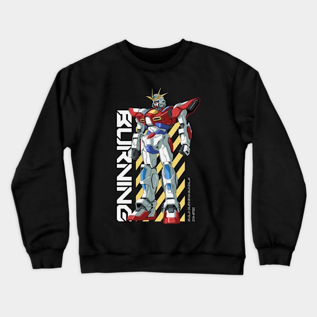 Build Burning Gundam Crewneck Sweatshirt by Shapwac12